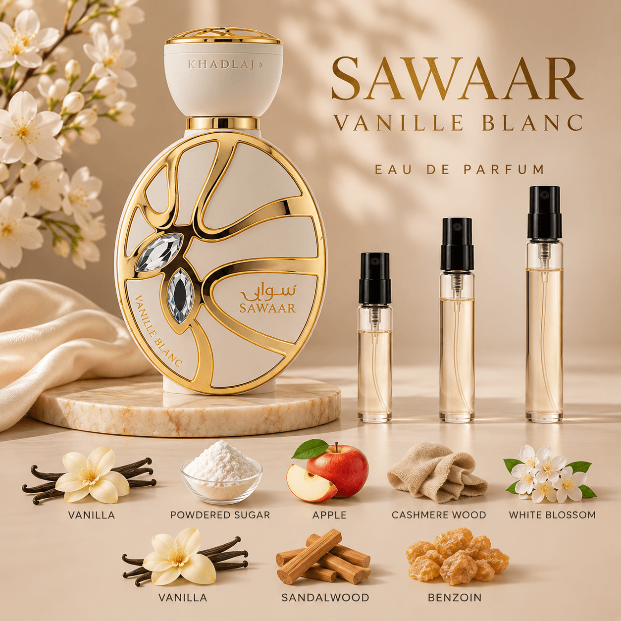 Khadlaj Sawaar Vanille Blanc